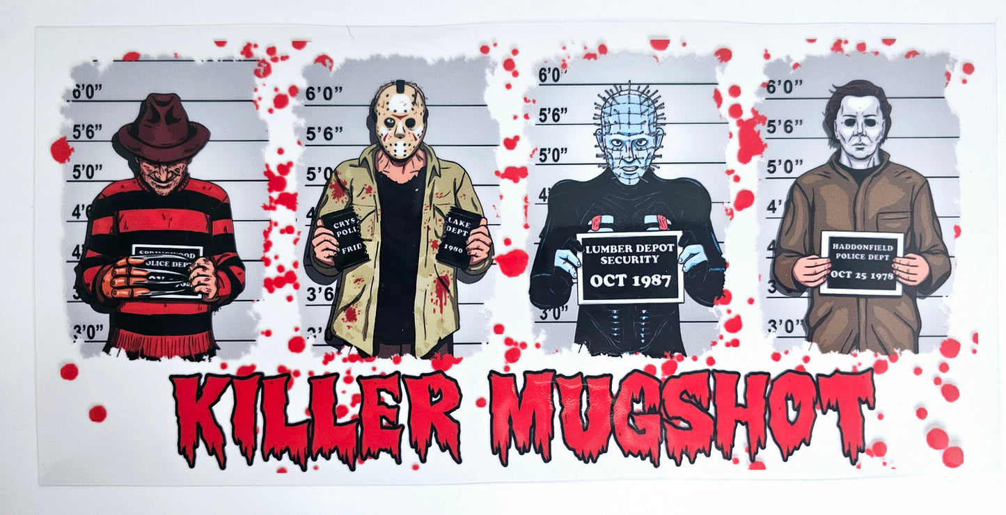 Killer Mugshot - UVDTF Wrap for cups/hard surfaces sticker