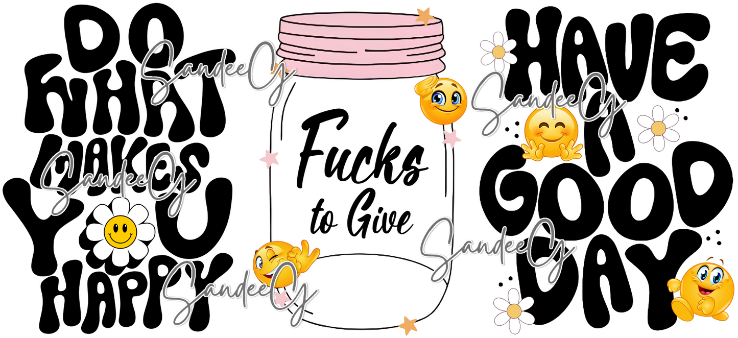 Do What Makes You Happy - UVDTF Wrap for cups/hard surfaces sticker