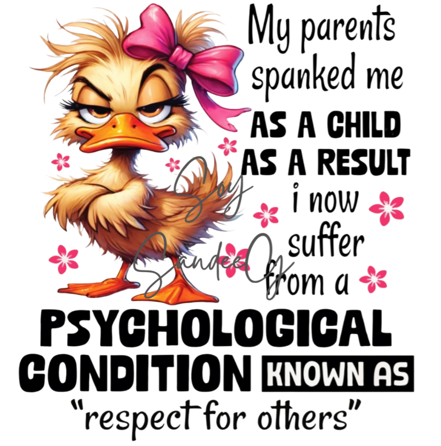 Psychological Condition Duck - UVDTF Decal for cups/hard surfaces sticker