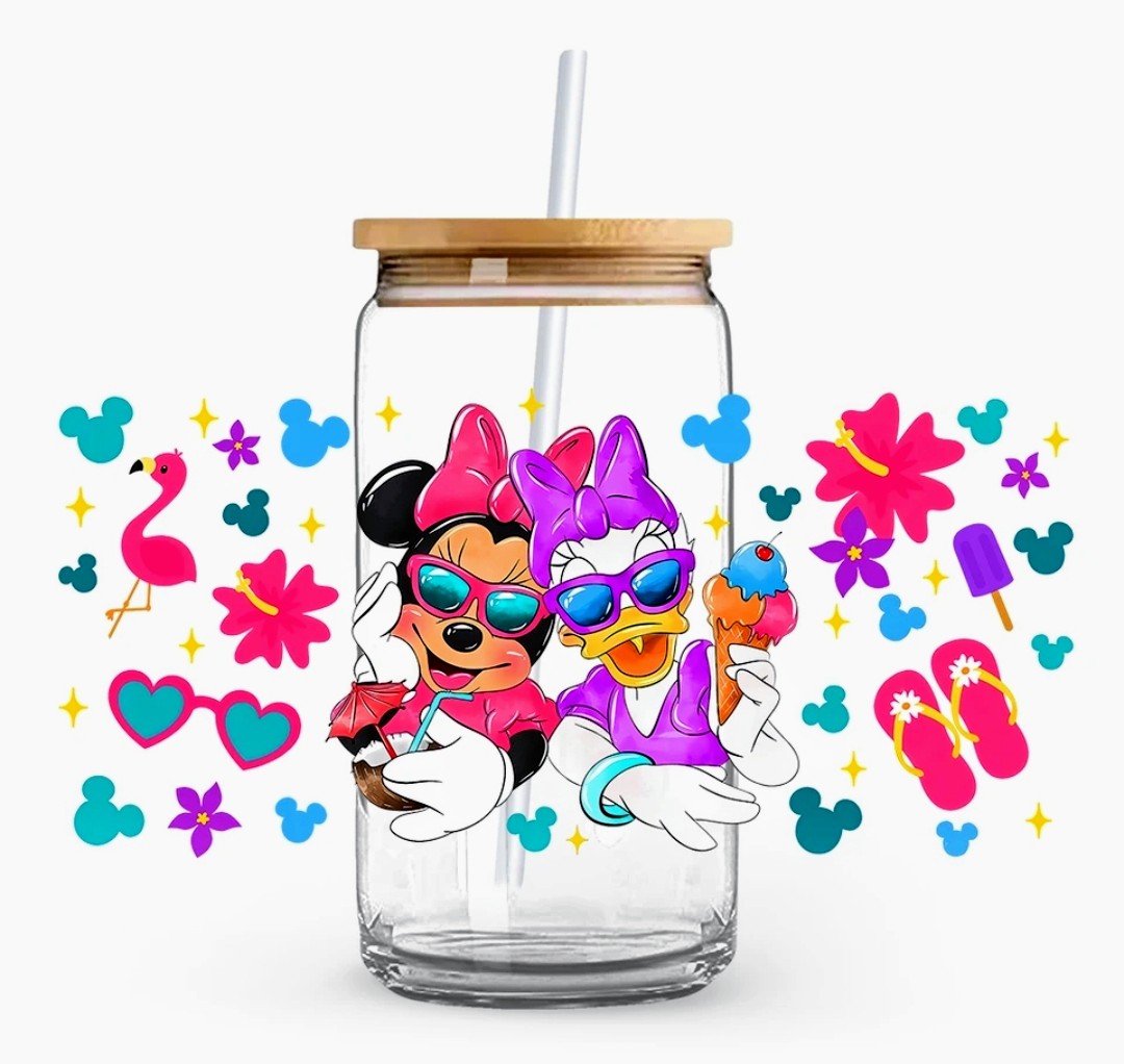 Manta UVDTF de Minnie y Daisy