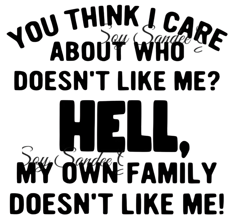 You Think I Care - UVDTF Decal for cups/hard surfaces sticker