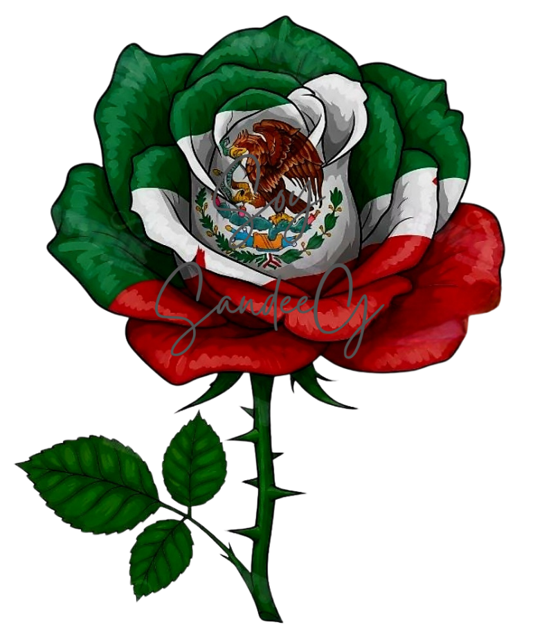 Mexican Rose - UVDTF Small Decal for cups/hard surfaces sticker