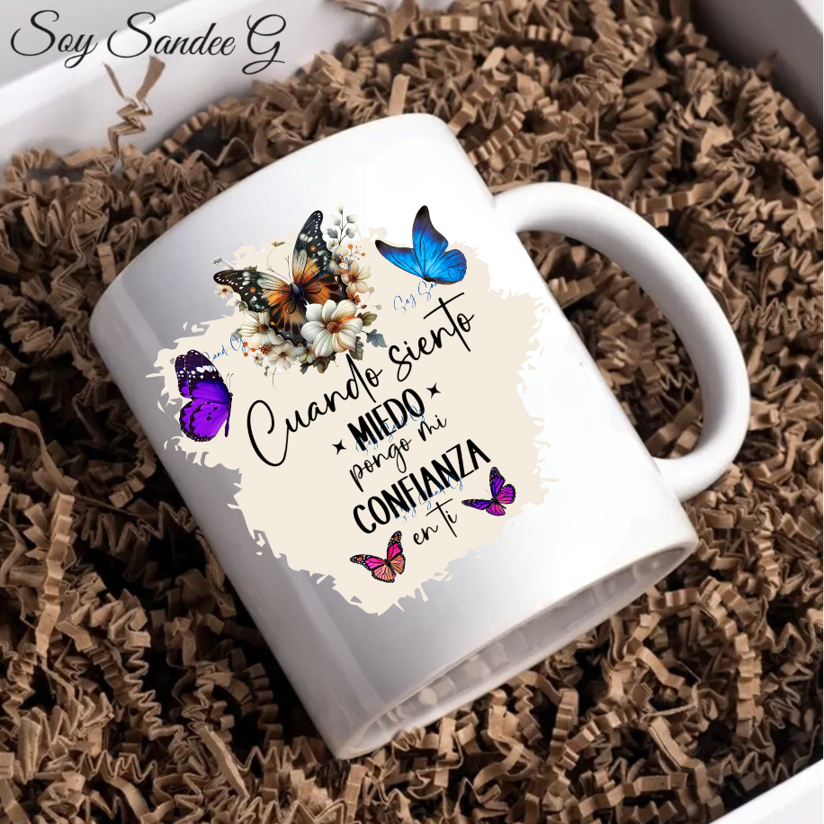 Cuando siento miedo...(When I'm afraid) - UVDTF Decal for cups/hard surfaces sticker
