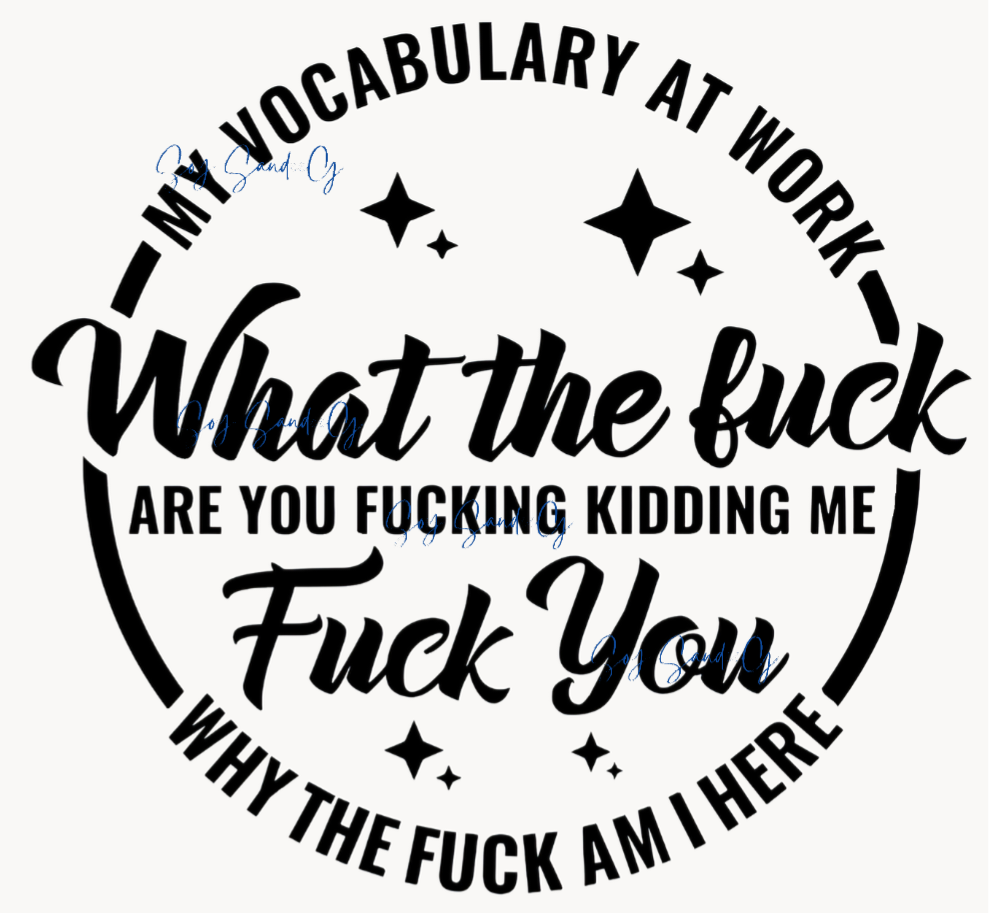 Vocabulary at Work - UVDTF Decal for cup/hard surfaces sticker