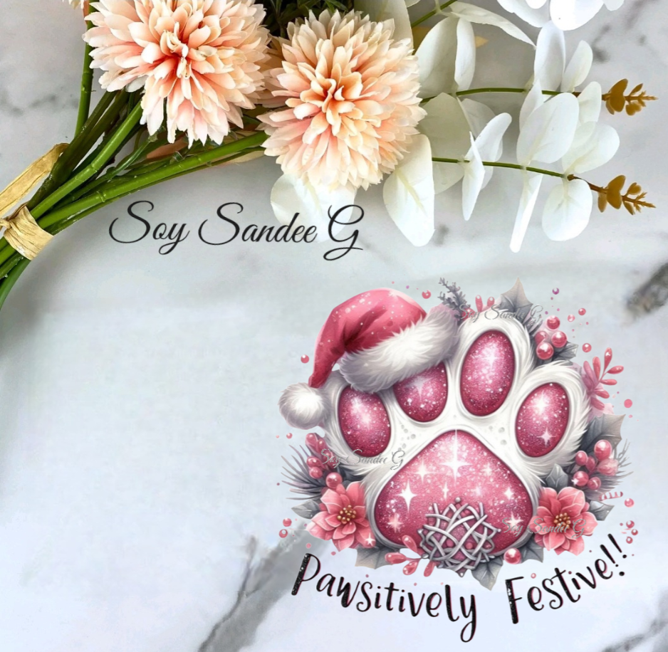 Pawsitively Festive! - UVDTF Decal for cups/hard surfaces sticker