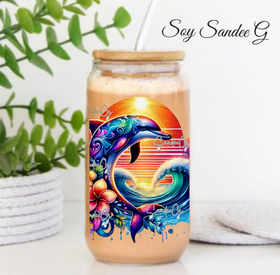Dolphin Wave - UVDTF Decal for cups/hard surfaces sticker