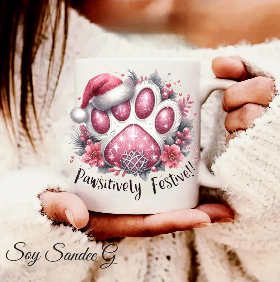 Pawsitively Festive! - UVDTF Decal for cups/hard surfaces sticker