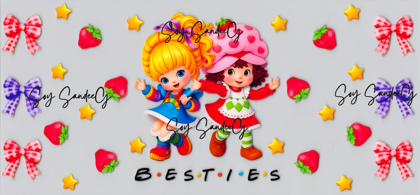 Besties - UVDTF Wrap for cups/hard surfaces sticker