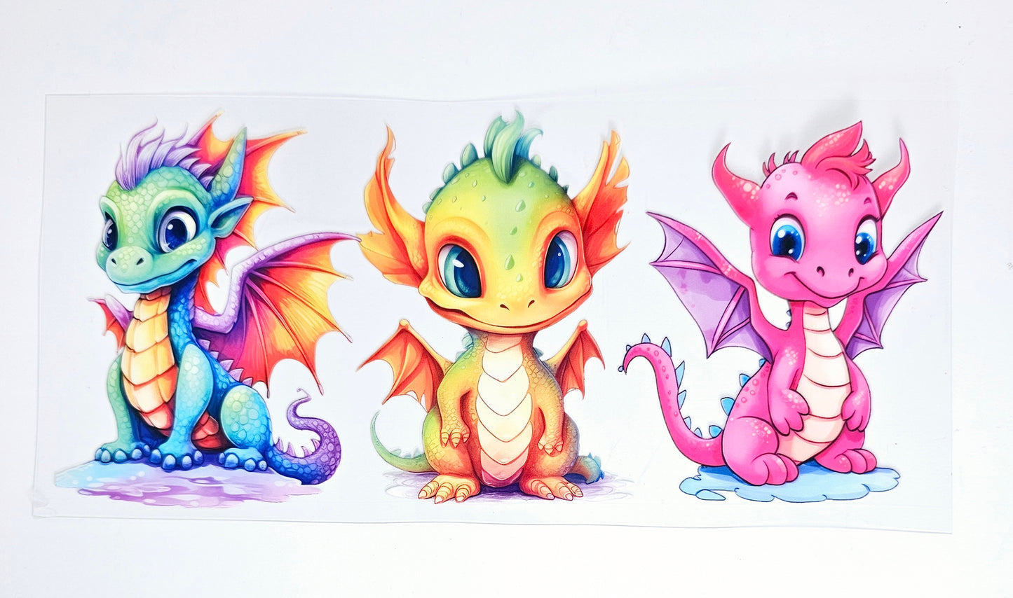Baby Dragons - UVDTF Wrap for cups/hard surfaces sticker