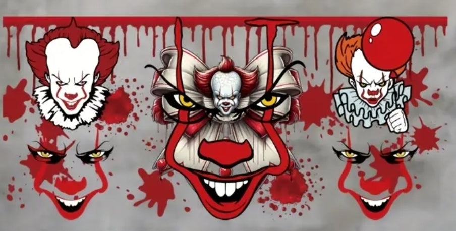 Scary Clown - UVDTF Wrap for cups/hard surfaces sticker