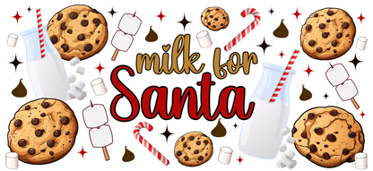 Milk for Santa - UVDTF Wrap for cups/hard surfaces sticker