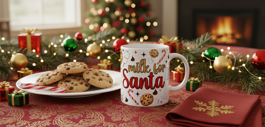 Milk for Santa - UVDTF Wrap for cups/hard surfaces sticker