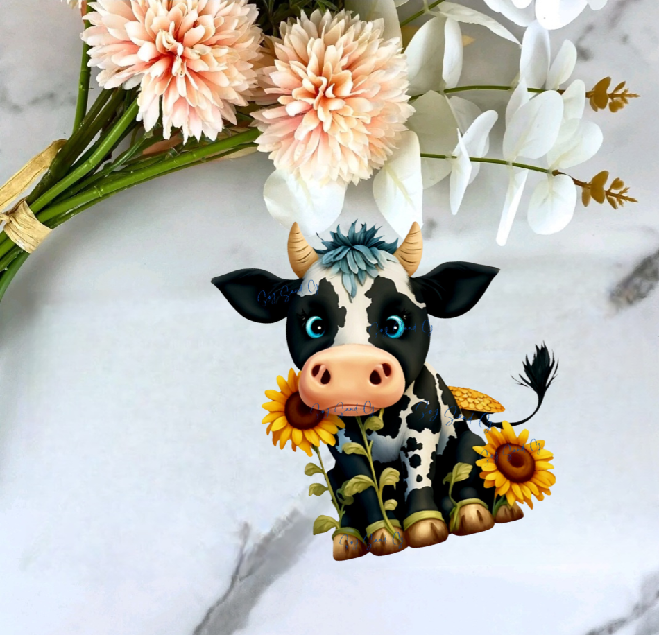 Sunflower Cow - UVDTF Decal