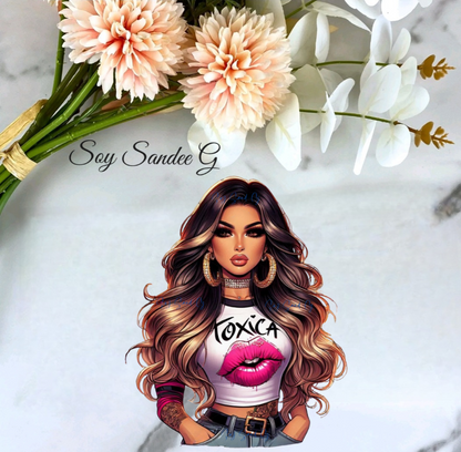 Latina Tóxica Pink Lips - UVDTF Decal for cups/hard surfaces sticker