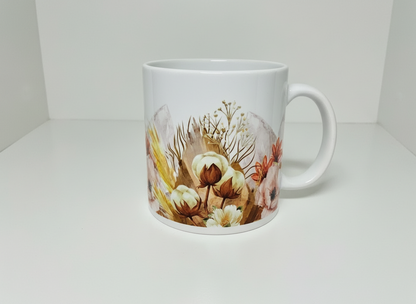 Flores rosas y marrones UVDTF