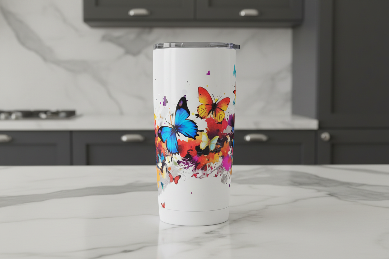 Multicolored Butterflies - UVDTF Wrap for cups/hard surfaces sticker