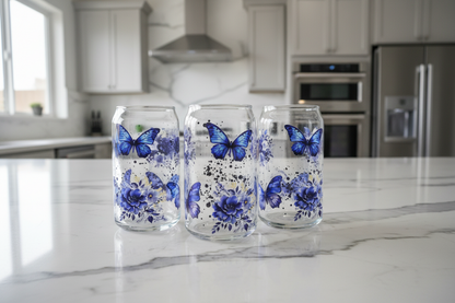 Blue Butterflies - UVDTF Wrap for cups/hard surfaces sticker
