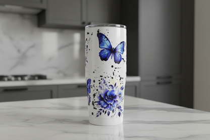 Blue Butterflies - UVDTF Wrap for cups/hard surfaces sticker