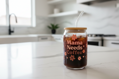 Mamá necesita café - Browns - envoltura UVDTF