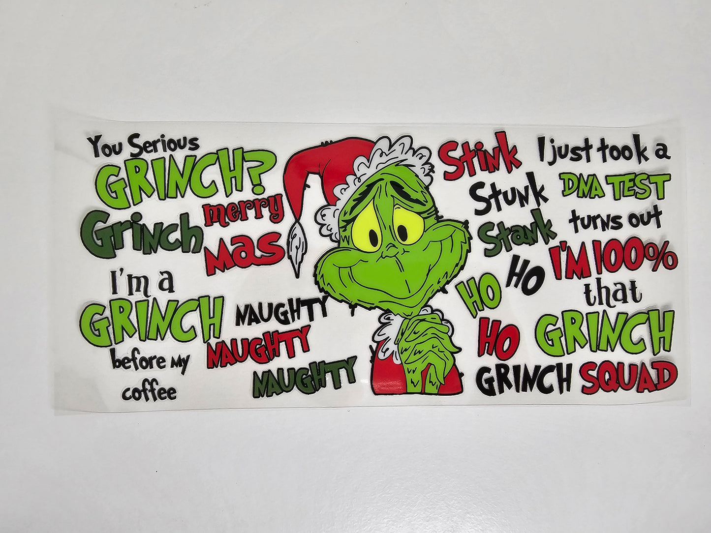 Refranes del Grinch Envoltura UVDTF