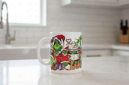 Vasos Big Grinch con envoltura UVDTF