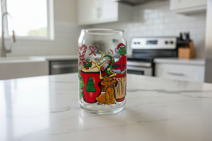 Vasos Grinches con envoltura UVDTF