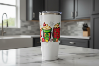 Vasos Grinch con envoltura UVDTF