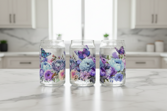 Butterflies & Peonies - UVDTF Wrap for cups/hard surfaces sticker