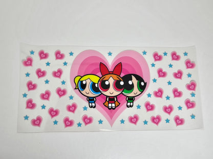 Power Puff Girls Hearts - UVDTF Wrap