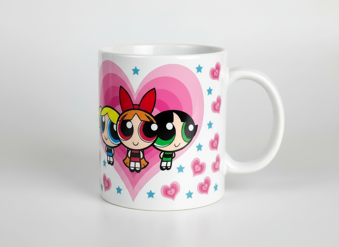 Power Puff Girls Hearts - UVDTF Wrap for cups/hard surfaces sticker