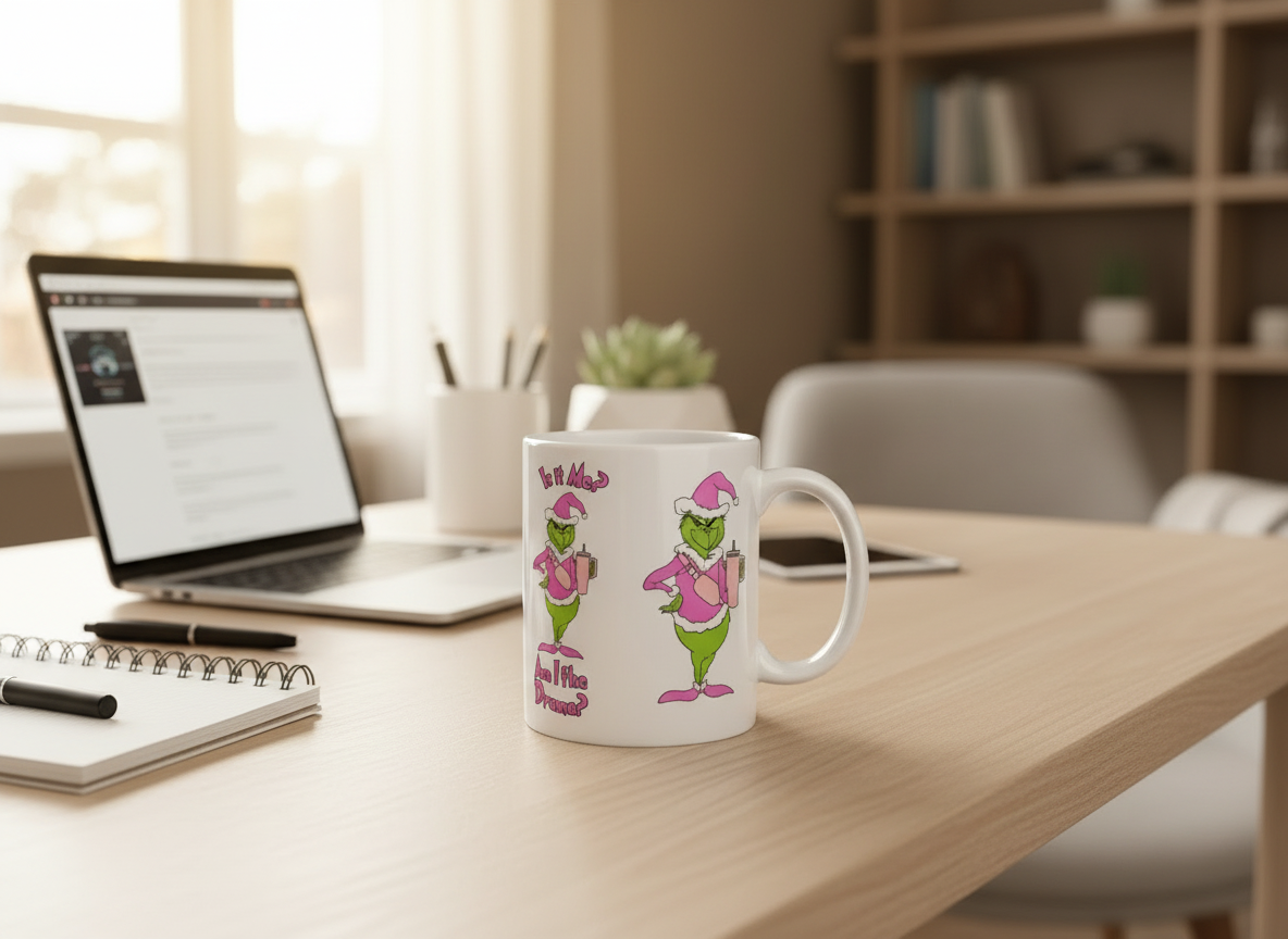 Bougie Grinch - UVDTF Wrap for cups/hard surfaces sticker