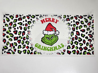 Merry Grinchmas Leopard UVDTF Wrap