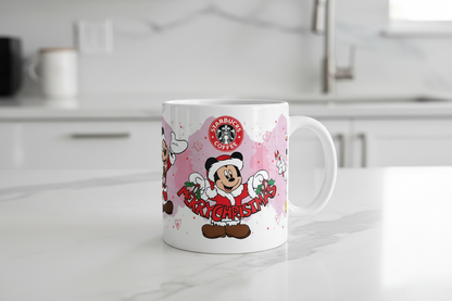 Merry Christmas Mickey - UVDTF Wrap for cups/hard surfaces sticker