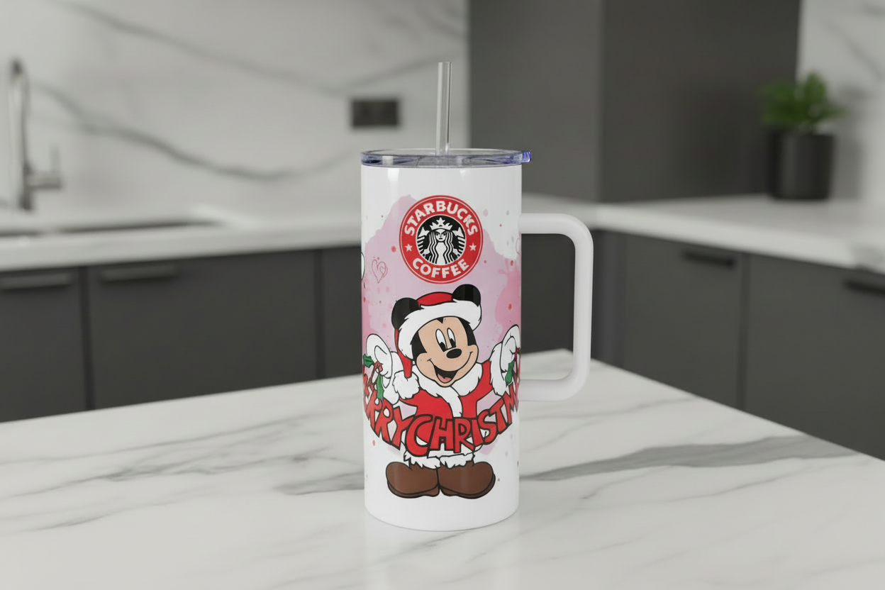 Merry Christmas Mickey - UVDTF Wrap for cups/hard surfaces sticker