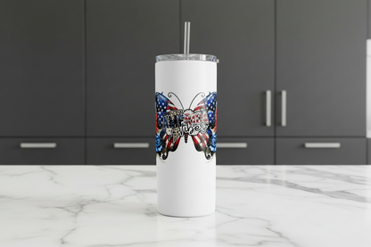 America Vibes Butterfly - UVDTF wrap for cups/hard surfaces sticker