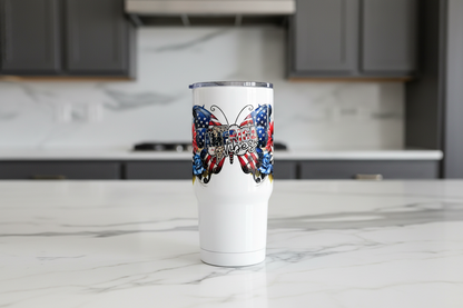 America Vibes Butterfly - UVDTF wrap for cups/hard surfaces sticker