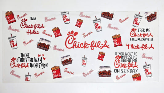 Envoltura UVDTF de Chick-Fil-A