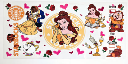 Belle Starbucks - UVDTF Wrap for cups/hard surfaces sticker