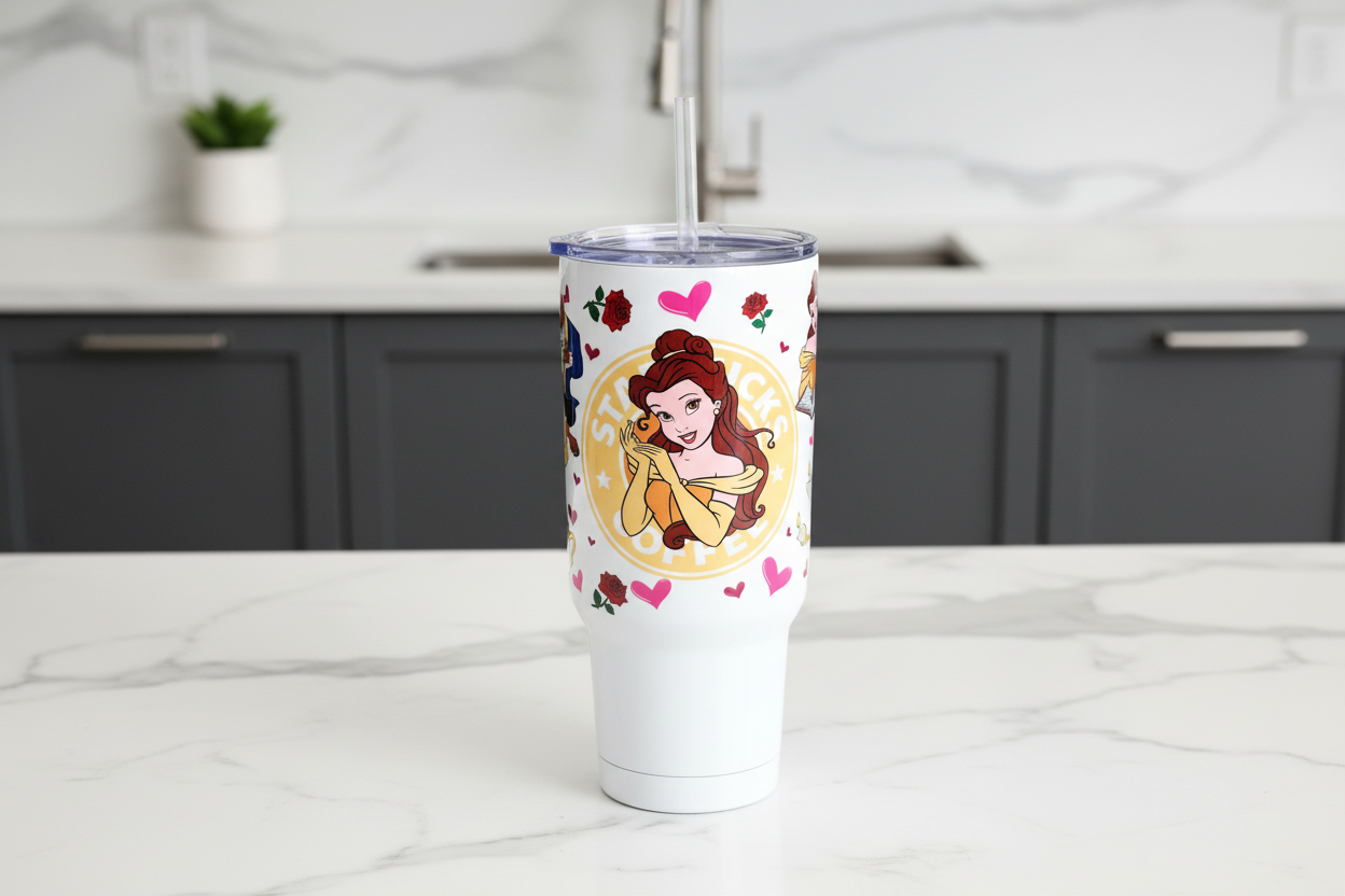 Belle Starbucks - UVDTF Wrap for cups/hard surfaces sticker