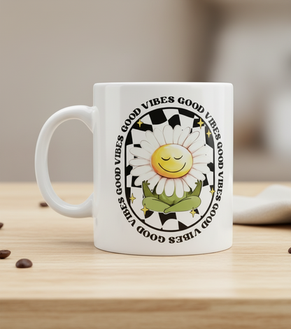 Good Vibes Daisy - UVDTF Decal for cups/hard surfaces sticker