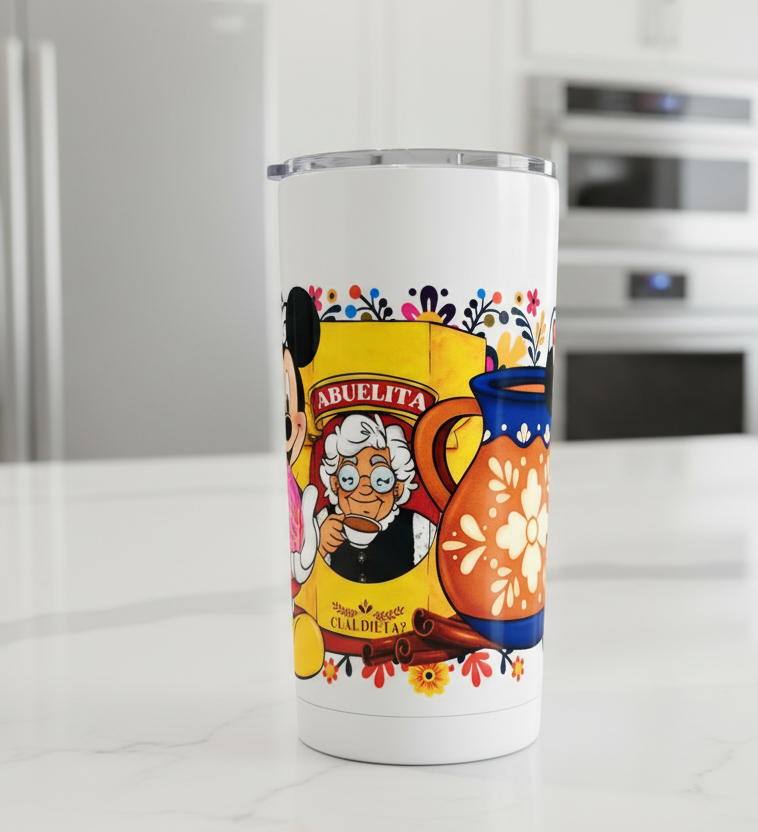 Envoltura UVDTF de chocolate Mickey y Minnie Abuelita