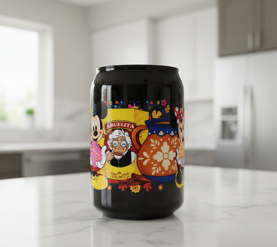 Envoltura UVDTF de chocolate Mickey y Minnie Abuelita