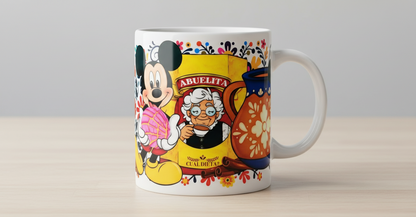 Envoltura UVDTF de chocolate Mickey y Minnie Abuelita