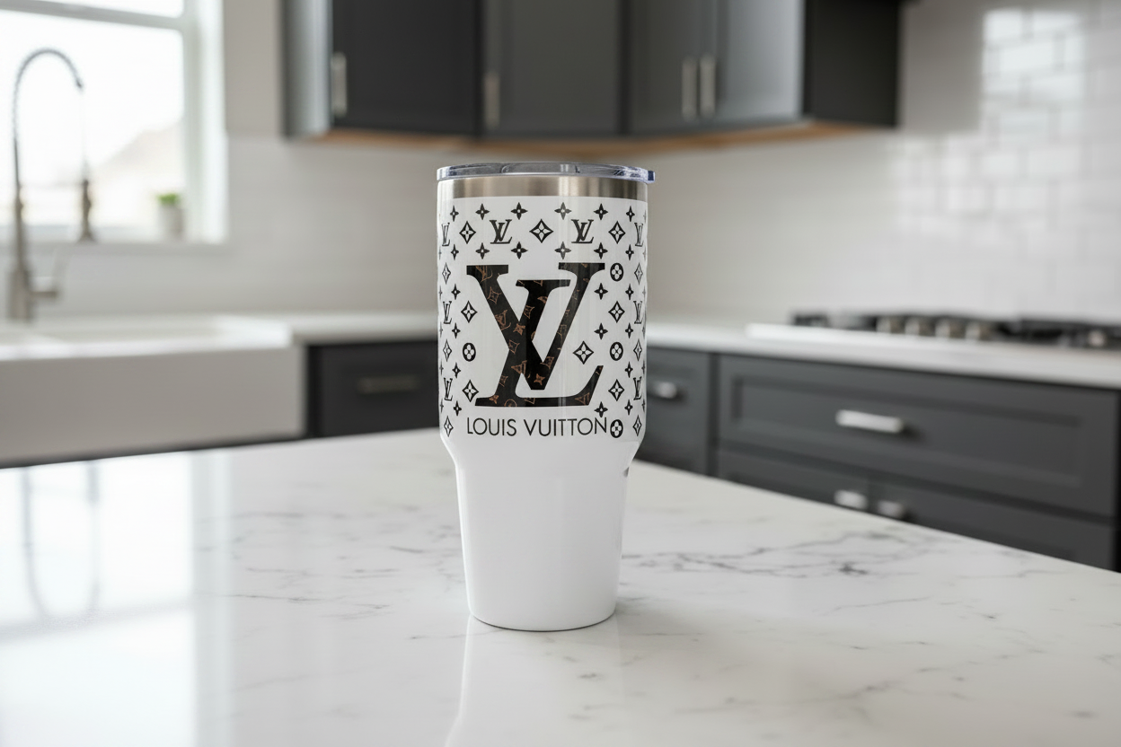 Louis Vuitton Brown - UVDTF Wrap for cups/hard surfaces sticker
