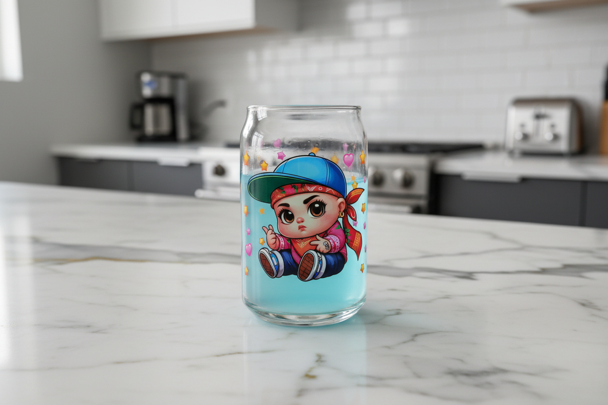 Red Bandana Boy - UVDTF Wrap for cups/hard surfaces sticker