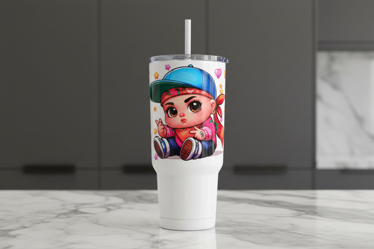 Red Bandana Boy - UVDTF Wrap for cups/hard surfaces sticker