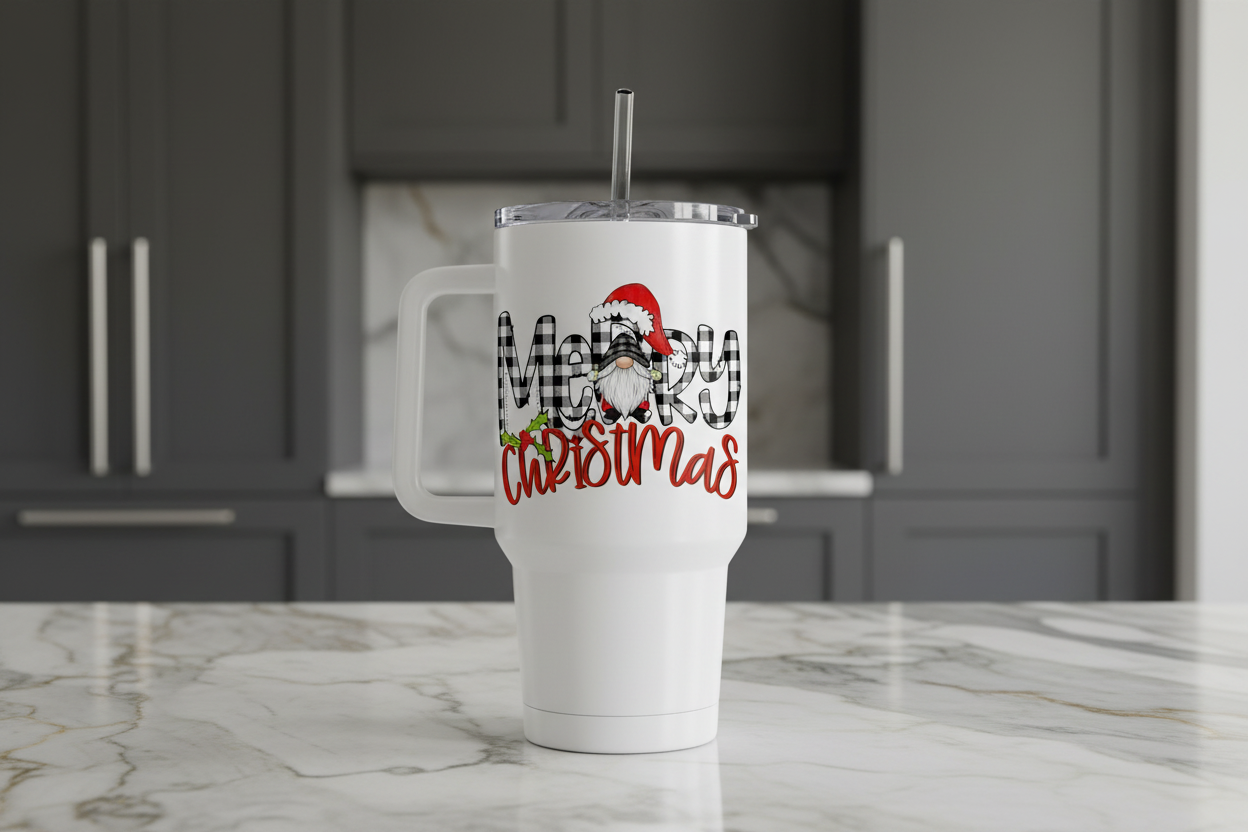 Merry Christmas Plaid - UVDTF Decal for cups/hard surfaces sticker