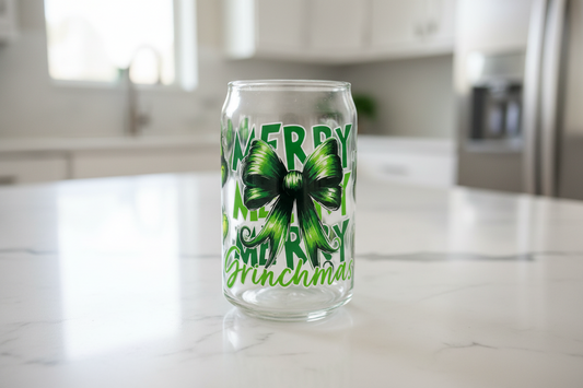 Merry Grinchmas Green Letters - UVDTF Wrap for cups/hard surfaces sticker