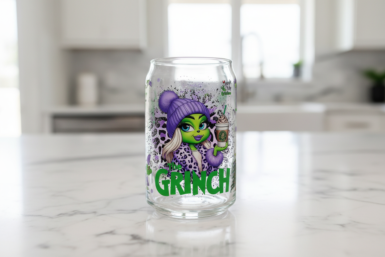 Purple Grinch Girl - UVDTF Wrap for cups/hard surfaces sticker