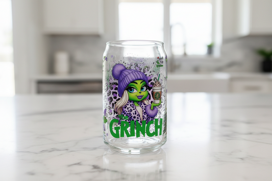 Chica Grinch morada - Envoltura UVDTF